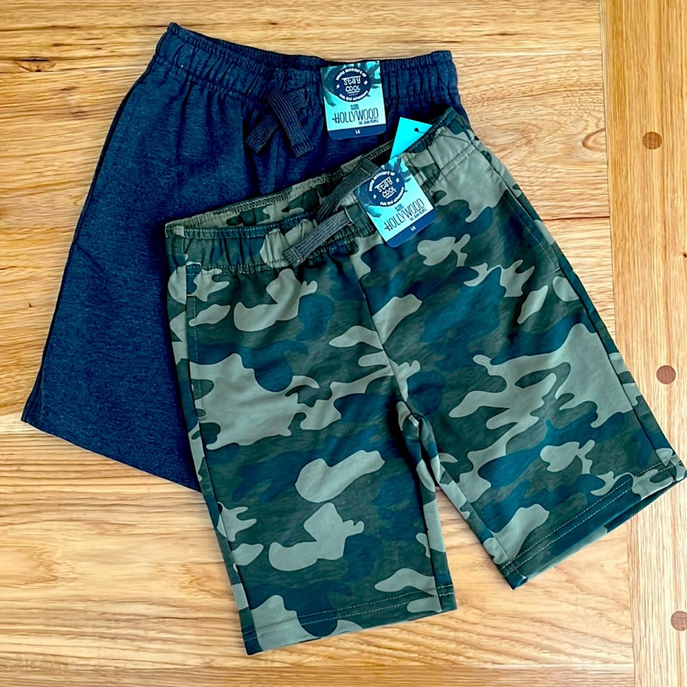 Boys Terry Pull-On Shorts (2 pack)